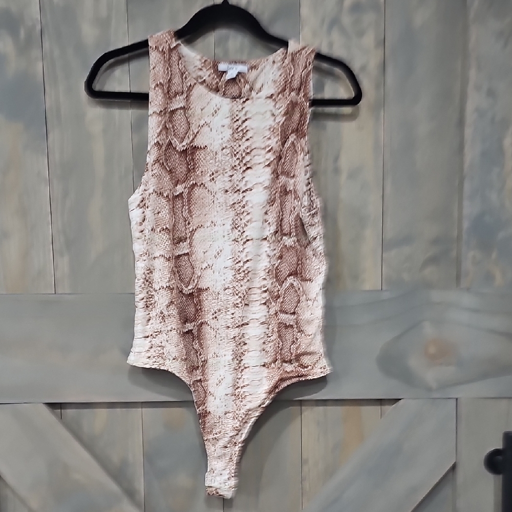 Snakeskin Print bodysuit